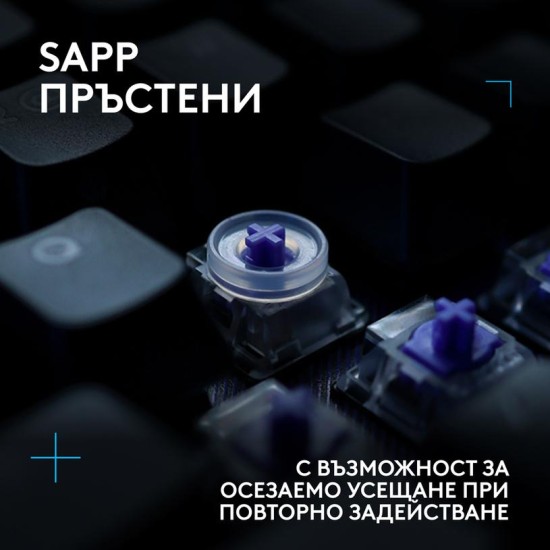 Геймърска механична клавиатура Logitech G512 X 98 - Dual Swap Analog/Mechanical Switch - Black