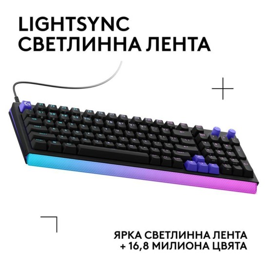 Геймърска механична клавиатура Logitech G512 X 98 - Dual Swap Linear Analog/Mechanical Switch - Black