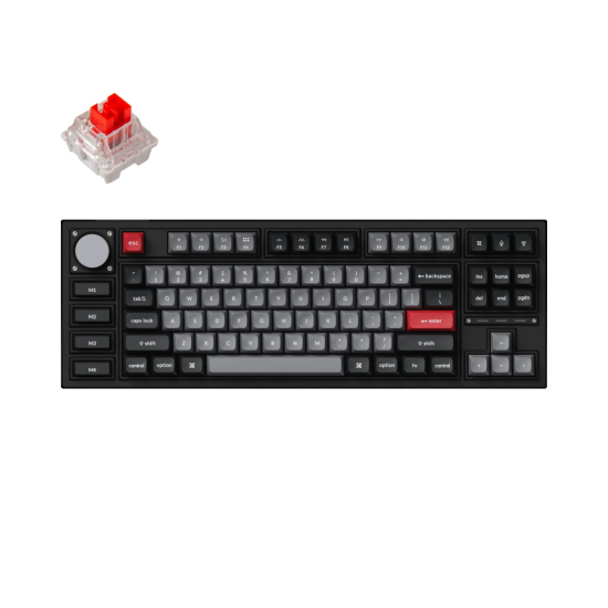 Клавиатура Keychron Q3 Pro Carbon Black TKL K Pro Red Switch RGB LED PBT