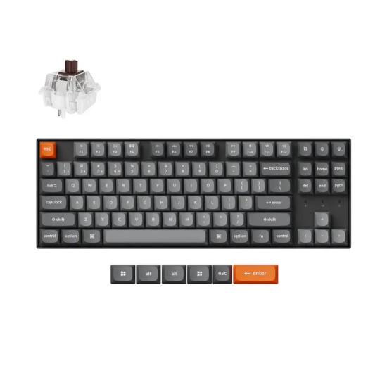 Механична клавиатура Keychron K8 Max QMK/VIA TKL - Keychron Super Brown Switch, RGB Backlight Механична клавиатура Keychron K8 Max QMK/VIA TKL - Keychron Super Brown Switch, RGB Backlight