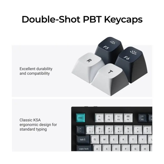 Механична клавиатура Keychron Q5 Max QMK Carbon Black - Gateron Jupiter Brown