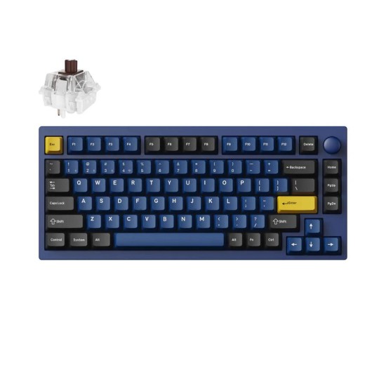 Механична клавиатура Lemokey P1 Pro QMK 75% Navy Blue - Keychron Super Brown Switch