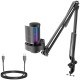 Микрофон със стойка FIFINE A8T RGB - Black Микрофон със стойка FIFINE A8T RGB - Black