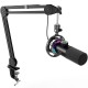Микрофон със стойка FIFINE T658 Dynamic RGB - Black