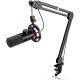 Микрофон със стойка FIFINE T658 Dynamic RGB - Black