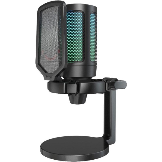 Настолен микрофон FIFINE A6NEO RGB - Black Настолен микрофон FIFINE A6NEO RGB - Black