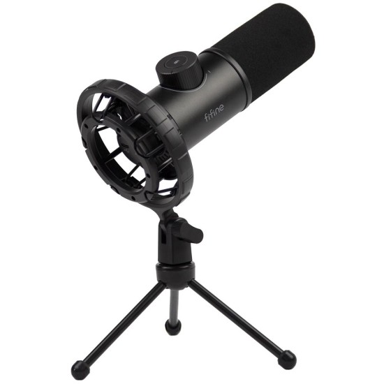 Настолен микрофон FIFINE K658 Dynamic RGB - Black