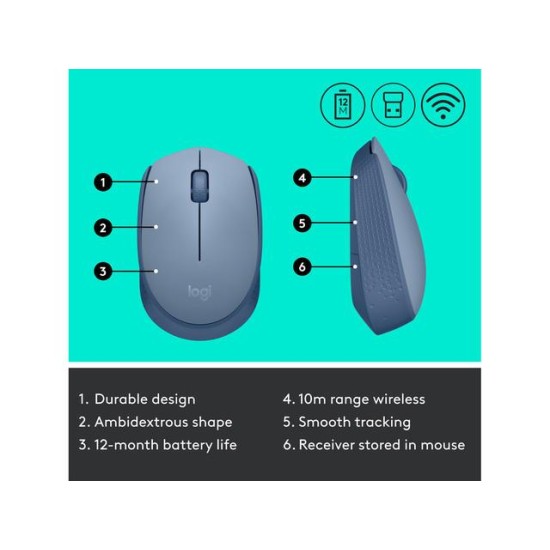 Безжична оптична мишка LOGITECH M171