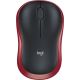 Безжична оптична мишка LOGITECH M185, Червена, USB