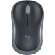 Безжична оптична мишка LOGITECH M185, USB, Сив/Черен