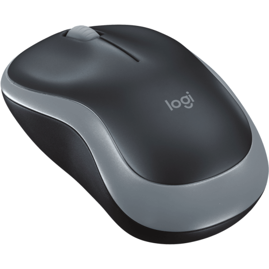 Безжична оптична мишка LOGITECH M185, USB, Сив/Черен