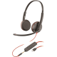 Слушалки с микрофон Poly Blackwire 3225 Stereo USB-C Headset+3.5mm Plug + USB-C/A Adapter