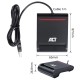 Четец на смарт карти ACT AC6015, USB 2.0, Черен