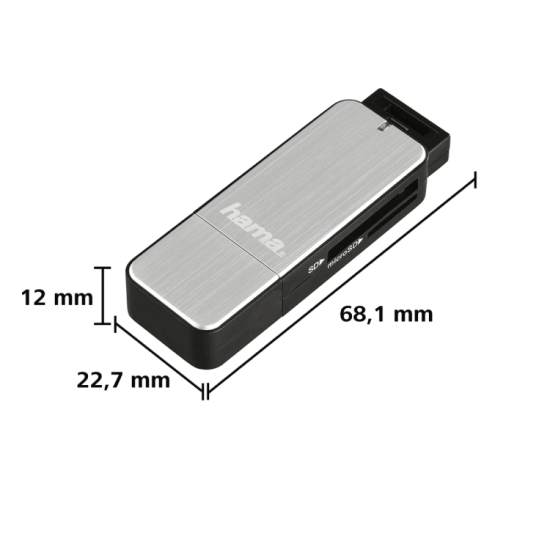 Четец за карти HAMA, USB 3.0, 123900 Четец за карти HAMA, USB 3.0, 123900