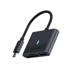 Четец за карти Rapoo UCR-3001, USB-C, Черен