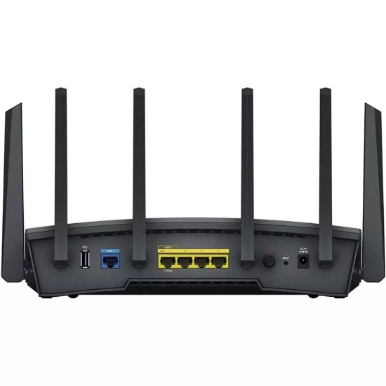 Безжичен рутер Synology RT6600AX, 6600Mbps, 2.4GHz - 600Mbps/ 5GHz - 4800Mbps/ 5GHz - 1200Mbps