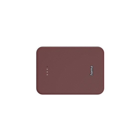 HAMA Външна батерия "Colour 10", 10000 mAh, 2 изхода: USB-C, USB-A, червена