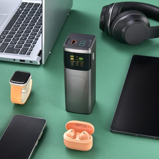 HAMA Външна батерия „High Power“, 200 W, 24000 mAh, 2x USB-C, USB-A, бързо зареждане HAMA Външна батерия „High Power“, 200 W, 24000 mAh, 2x USB-C, USB-A, бързо зареждане