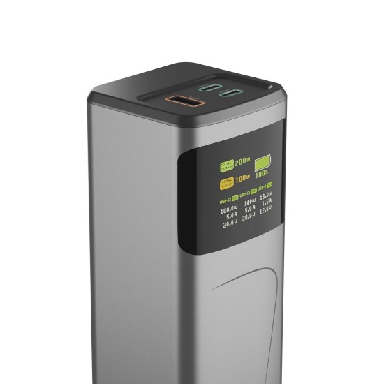 HAMA Външна батерия „High Power“, 200 W, 24000 mAh, 2x USB-C, USB-A, бързо зареждане HAMA Външна батерия „High Power“, 200 W, 24000 mAh, 2x USB-C, USB-A, бързо зареждане