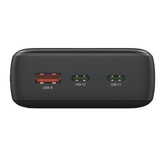 HAMA Външна батерия "PD20-W20", 20000 mAh, 3 изхода: 2 x USB-C, USB-A, Бързо зареждане