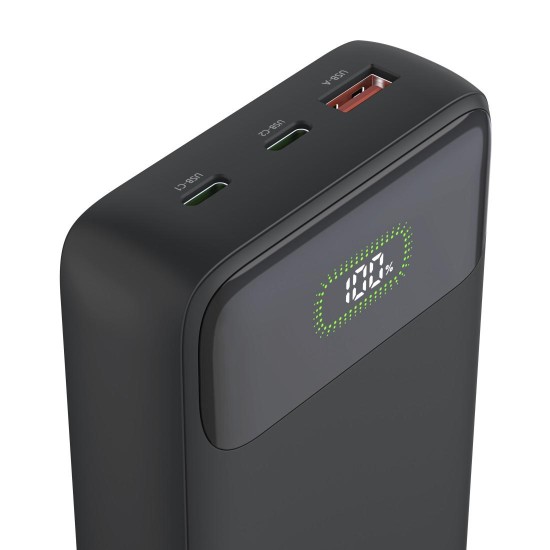 HAMA Външна батерия "PD20-W20", 20000 mAh, 3 изхода: 2 x USB-C, USB-A, Бързо зареждане