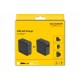 Delock Зарядно устройство GaN, 2 x USB-C, PD 65 W, адаптер за EU / US / UK