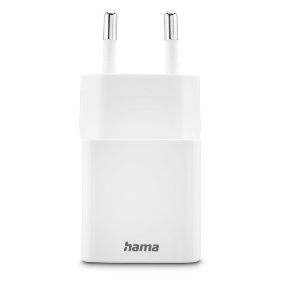 HAMA Бързо мини зарядно, 30 W, 1x USB-C, 1x USB-A, PD, бял HAMA Бързо мини зарядно, 30 W, 1x USB-C, 1x USB-A, PD, бял