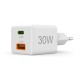 HAMA Бързо мини зарядно, 30 W, 1x USB-C, 1x USB-A, PD, бял HAMA Бързо мини зарядно, 30 W, 1x USB-C, 1x USB-A, PD, бял