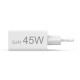 HAMA Бързо мини зарядно, 45 W, 1x USB-C - 1x USB-A, PD, бяло HAMA Бързо мини зарядно, 45 W, 1x USB-C - 1x USB-A, PD, бяло