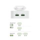 HAMA Бързо мини зарядно GaN, 2 x USB-C, PD, 40 W, сгъващ се адаптер, бял