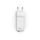 HAMA Бързо зарядно, 30 W, GaN, 2x USB-C, с разтегателен кабел 0.7м, бял