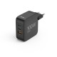 HAMA Бързо зарядно GaN, 2x USB-C, 1x USB-A, PD, 100 W, черно