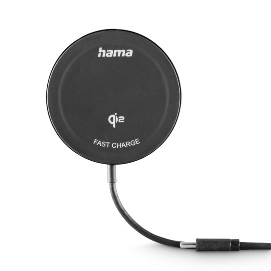 HAMA Безжично зарядно устройство Qi2, 15 W, черно,