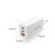 HAMA Комплект Бързо зарядно и кабел за зареждане, 100 W GaN, 2x USB-C PD, 1x USB-A QC