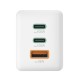 HAMA Комплект Бързо зарядно и кабел за зареждане, 100 W GaN, 2x USB-C PD, 1x USB-A QC