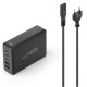 HAMA Зарядна станция 140 W, GaN, Fast Charger, 3 x USB-C, 2 x USB-A, PD