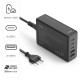 HAMA Зарядна станция 140 W, GaN, Fast Charger, 3 x USB-C, 2 x USB-A, PD