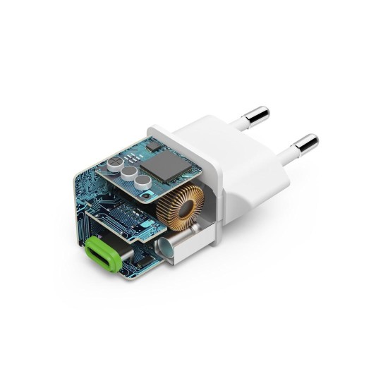 Мрежово супер мини-зарядно, USB-C, 20W, 201980