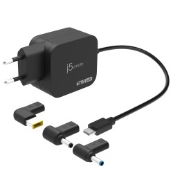j5create Зарядно 67W GaN PD USB-C® Mini Charger с 4.5 mm 3 вида DC конвертора