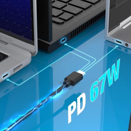 j5create Зарядно 67W GaN PD USB-C® Mini Charger с 4.5 mm 3 вида DC конвертора