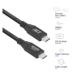 ACT Кабел USB-C - USB-C, 1 м / USB4, 20Gbps, 240W