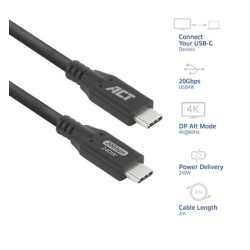 ACT Кабел USB-C - USB-C, 2 м / USB4, 20Gbps, 240W