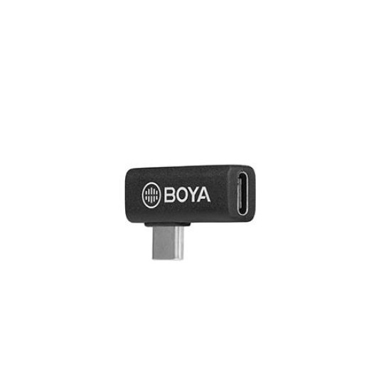 Адаптер BOYA USB-C женско към мъжко, Ъглов, Черен