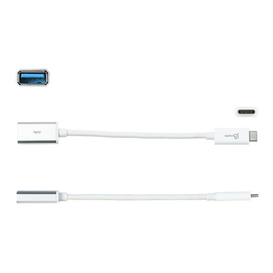 Адаптер  j5create JUCX05, USB-C 3.1 мъжко - USB-A женско 5Gb/s, 90см