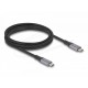 Delock Кабел E-Marker, USB-C, 240W, 2 m, сив