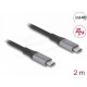 Delock Кабел E-Marker, USB-C, 240W, 2 m, сив