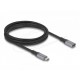 Delock Удължителен кабел USB-C, 40 Gbps, PD 240W, 2 м, сив