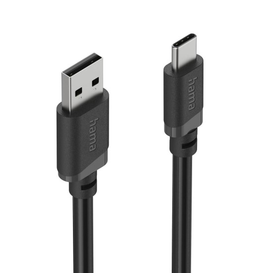 HAMA Кабел USB-A - USB-C, 2 м, черен HAMA Кабел USB-A - USB-C, 2 м, черен