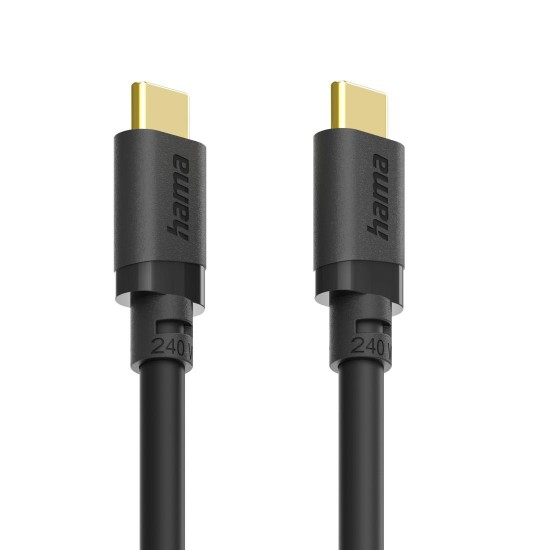 HAMA Кабел USB-C E-Marker чип USB 3.2 Gen1, 5 Gbit/s, 240 W, 1.5 м