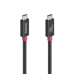 HAMA Кабел USB-C еMarker, USB 4 Gen 4, 80 Gbit/s, 1 м, 5 A, 240 W ,черен
